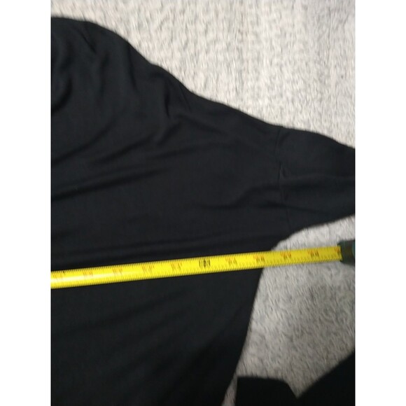 Vince Tunic Long Sleeve Keyhole Top Black Medium Designer Comfy Classic - Picture 7 of 9